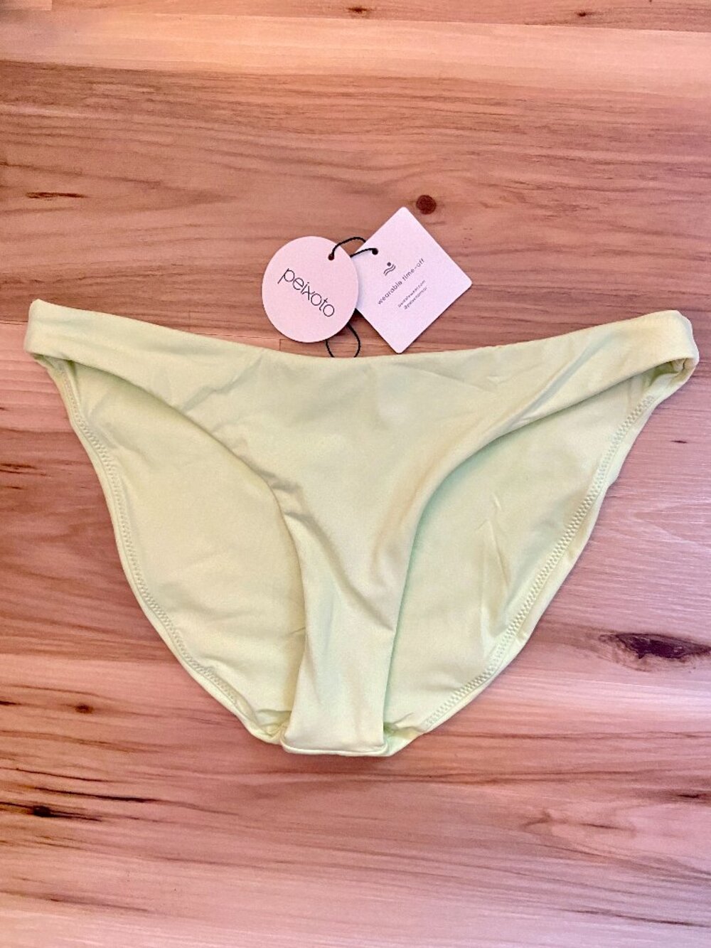 Peixoto Bella Bikini Full Bottom - Matcha Latte - Large - Anthropologie NWT